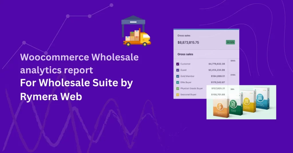 WooCommerce wholesale analytics feature image for Wholesale Suite showing role-based reporting for customer segments and user groups.