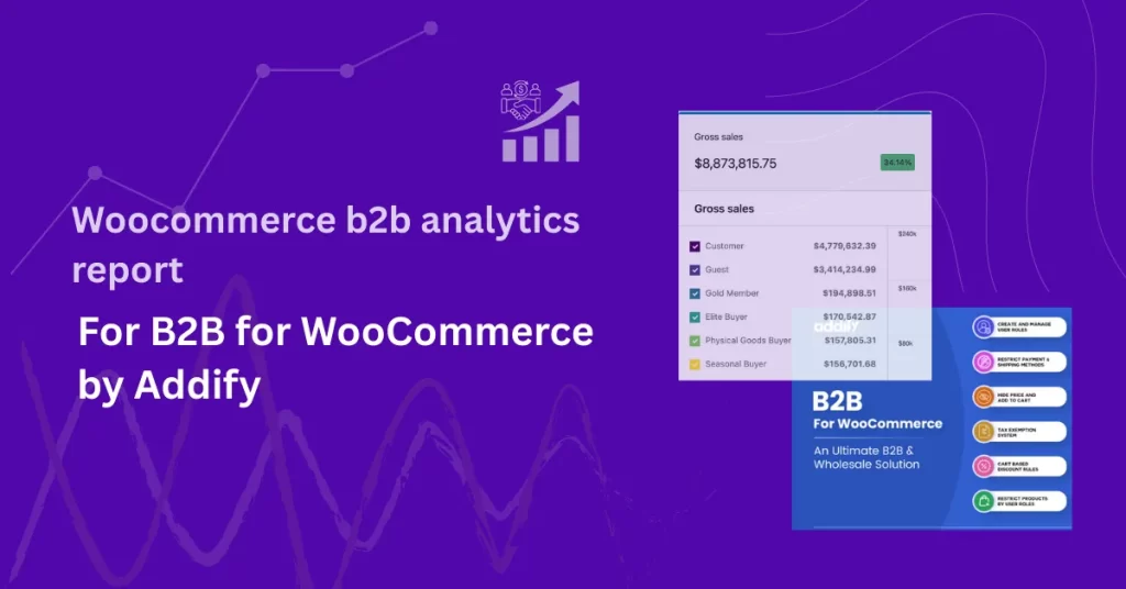 WooCommerce B2B analytics report for B2B for WooCommerce by Addify