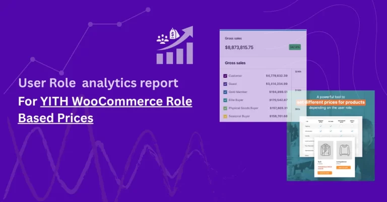 WooCommerce Analytics report for YITH Role Based Prices showing sales by user role